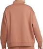 Nike Bluza Damska bez Kaptura - Brązowa - Rozmiar L - Zamek 1/4 - DC5424-215