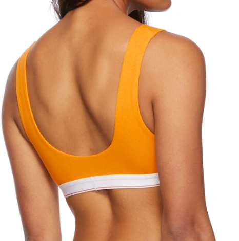 Biustonosz Calvin Klein - Back Bralette - Stanik w Kształcie U - Pomarańczowy - Rozmiar XL - 0040175WBE ZCE