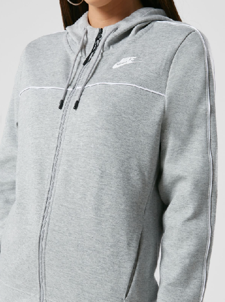 Bluza Damska Nike z Kapturem - Rozpinana - Szara - Rozmiar XL - CZ8338-063