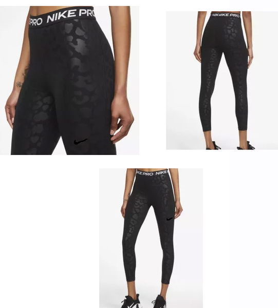Czarne Damskie Legginsy Nike Pro Dri-FIT HR 7/8 DD6323010 XXS 