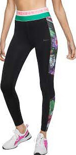 Czarne Legginsy Damskie Nike XS CU5032010 Dri-FIT Icnclsh PRO PRT