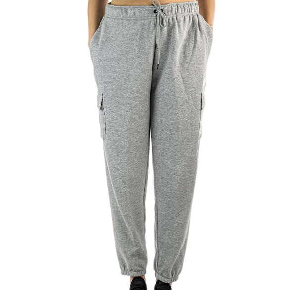 Nike Spodnie Dresowe Damskie - Szare - Kieszenie Dodatkowe na Nogawkach - Rozmiar M - Sportswear Essentials Loose Fit - DD8713-063