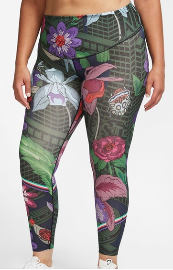 Nike Legginsy Damskie CZ3244-635 Kwiatowe 1X Dri-FIT