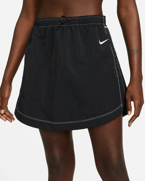 Czarna Spódnica Sportowa Nike Swoosh Wysoki Stan S DM6199-010