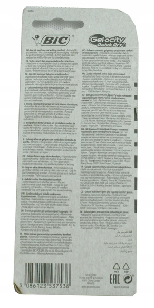 Pióro Żelowe BIC Gel-ocity 0,7 mm Szybkoschnące