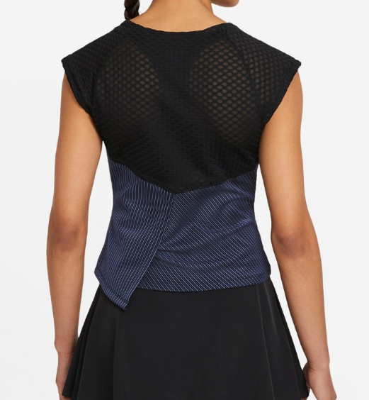 T-shirt Tenisowy Nike Court Dri-FIT ADV XS Granatowo-Czarny