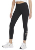 Nike Legginsy Damskie - Czarne - Kwiatowe Logo - Rozmiar S - Wysoki Stan - Tight Fit - CU5342-010