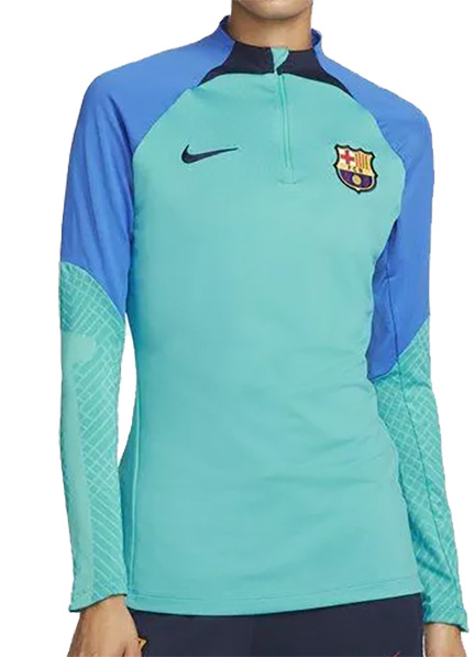 Nike Bluza Damska bez Kaptura - Treningowa - Niebieska - Zamek pod szyją - Rozmiar S - FC Barcelona Strike Elite 2022/23 - DJ8628-359
