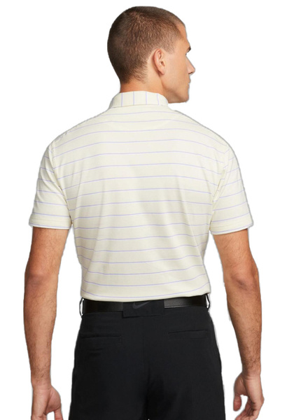 Żółta Koszulka Męska Polo Nike Dri-FIT Paski DH0891113 L