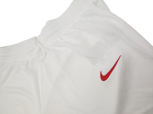 Nike Spodenki Męskie - Białe z Czerwonym - Team Engineered Dri-Fit - AV2127-109 - Rozmiar XL