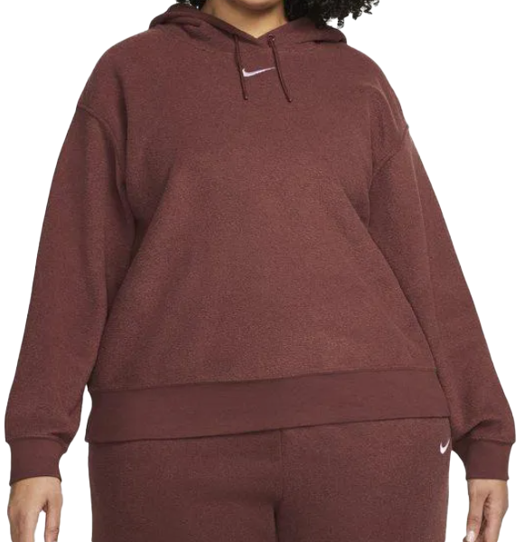 Damska Brązowa Bluza Nike Plush 1X z Kapturem DM9201-273