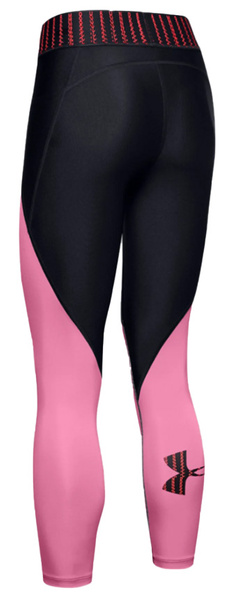 Czarno-Różowe Damskie Legginsy Under Armour HeatGear 7/8 1351705003 S/M