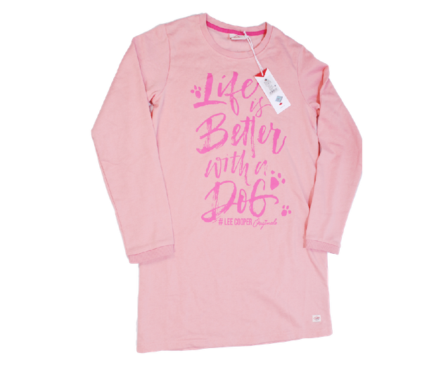 Różowa Sukienka Dziewczęca Dresowa Lee Cooper 158 cm