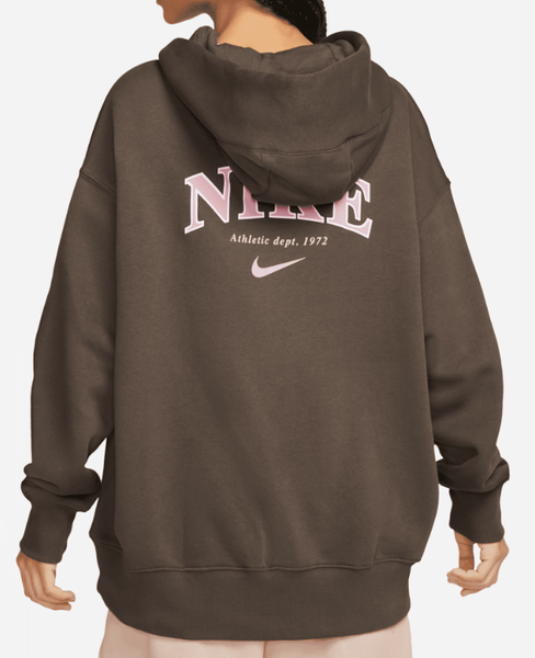 Bluza Damska Nike Brązowa z Kapturem - Rozmiar M - Rozpinana - FJ1014-004