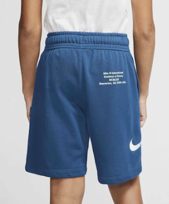 Niebieskie Spodenki Nike CW1026-499 S Junior Chłopięce