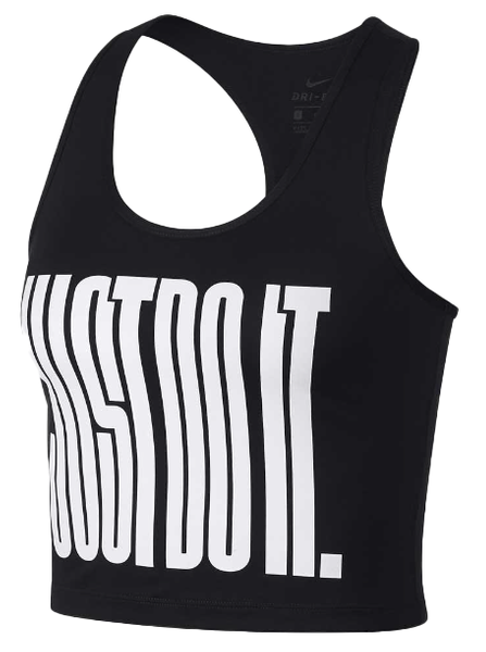 Czarny Top Damski Nike Pro Just Do It AH7107-010 Tight Fit XL