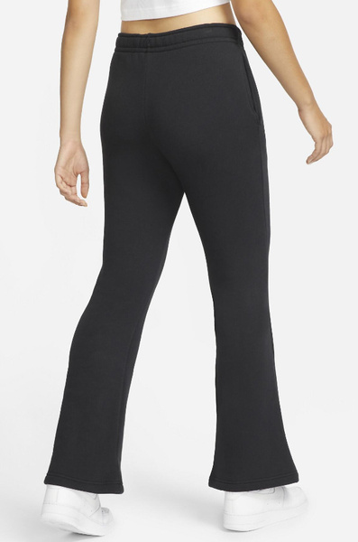 Nike Spodnie Dresowe Damskie - Joggery - Rozszerzone Nogawki - Czarne - Rozmiar XS - NSW Fleece Flared - DV2829-010