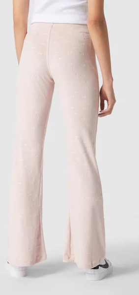 Damskie Spodnie Nike Różowe Welur Dzwony L - DD5451-601