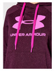 Under Armour Damska Bluza 1356318501 SM Fioletowa Rival Fleece Z Kapturem