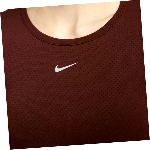 Nike Koszulka Damska - Brązowa - Rozmiar M - Aura Slim Dri-Fit ADV - DD0588-273