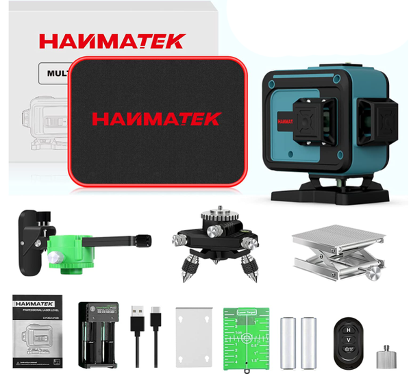Poziomnica Laserowa Hanmatek LV12D 3D 360° Zielona