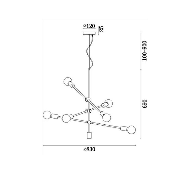 Żyrandol Maytoni Octavia Białe Klosze Mosiądz T004PL-06BS