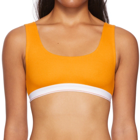 Biustonosz Damski Calvin Klein Back Bralette Pomarańczowy XS 0040175WBE