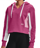 Under Armour Damska Bluza 1362421678 SM Czerwona Rival Fleece Z Kapturem