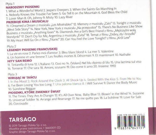 XX  Wiek Era Piosenki 3x cd Narodziny Kino Musical Francja Taniec Rewolucja