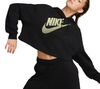 Bluza Damska Nike z Kapturem - Krótka - Czarna - Rozmiar M - DZ4604-010