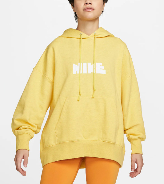 Żółta Bluza Damska Nike DM6775-709 M Oversize Kaptur
