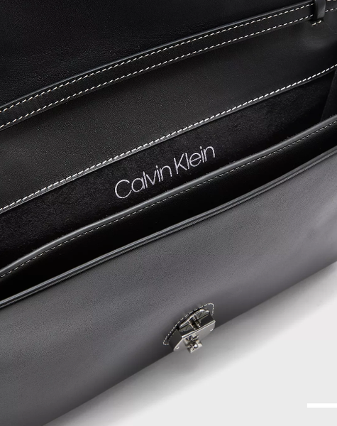 Czarna Kopertówka Calvin Klein K60K605639BDS Skóra