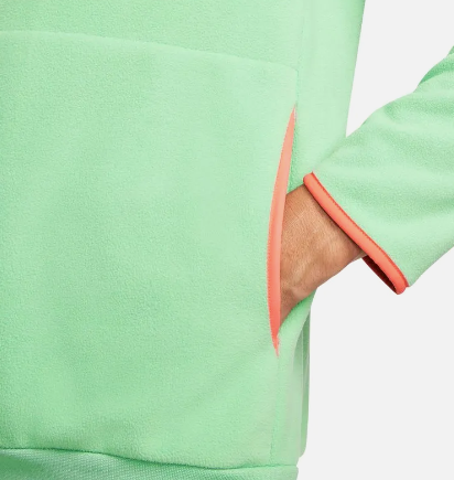 Nike Bluza Męska - Z Kapturem - Nierozpinana - Zielona - Polarowa - Rozmiar L - Trail Mount Blanc Therma-FIT - DR2582-308