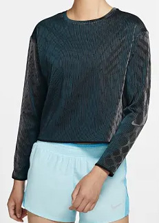 Nike Bluzka Damska Czarna - Do Biegania - Rozmiar S - Z Długim Rękawem - Holoknit - CU6168-010