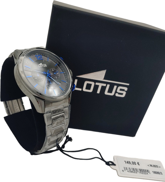 Zegarek Męski Lotus 18686/3 Czarna Tarcza Szara Stal