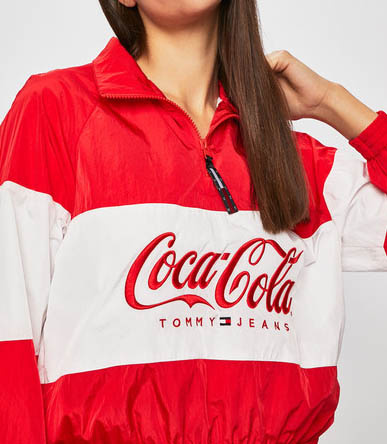 KURTKA  TOMMY JEANS X COCA COLA r. XXS