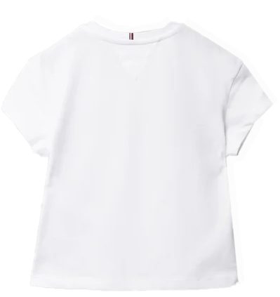 Biała Dziewczęca Koszulka Tommy Hilfiger KG0KG06172 104 cm