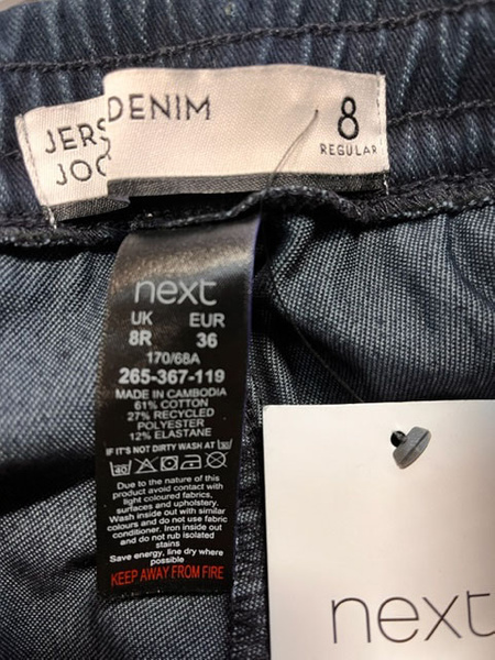 Spodnie Next Joggersy 36 Granatowe Wysoki Stan