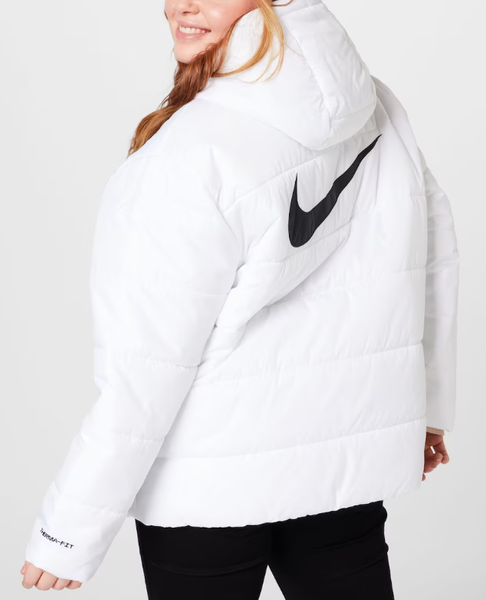 Nike Kurtka Damska - Biała - Kaptur - Sportswear Therma-FIT Repel - DM0695-100 - Plus Size - Rozmiar 2X