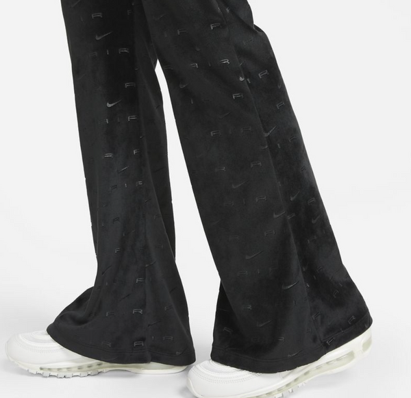 Czarne Spodnie Nike DD5451-010 M Damskie Welur Dzwony