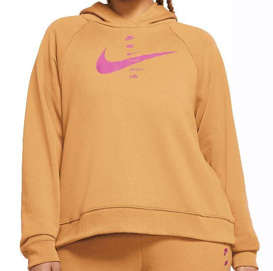 Brązowa Bluza Damska Nike CZ6752201 1X Plus Size