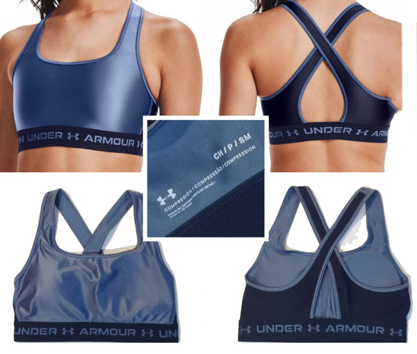 Under Armour Biustonosz 1362612470 SM Niebieski Crossback