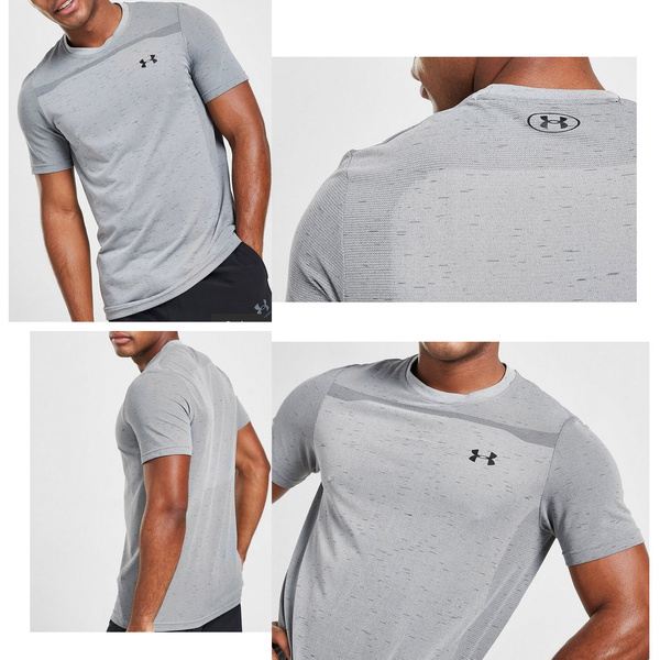 Szara Męska Koszulka Under Armour HeatGear 1361131-011 L