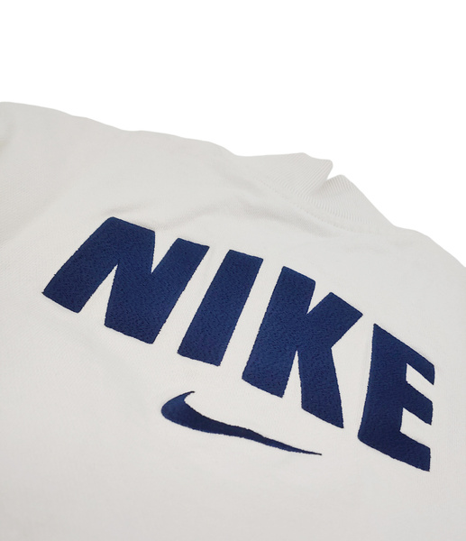 Nike Bluza Męska - Rozpinana - Biała - Rozmiar L - Sportswear Varsity Retro Fleece Sweatshirt - FJ0556-030