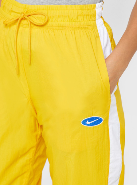 Nike Spodnie Dresowe Damskie - Żółte - Nogawki 7/8 - Rozmiar M - NSW Swoosh - BV3553-743