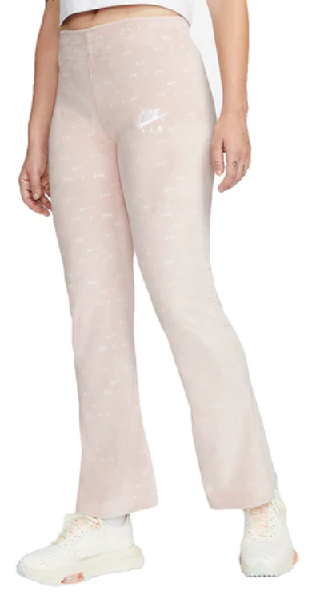 Damskie Spodnie Nike Różowe Welur Dzwony L - DD5451-601