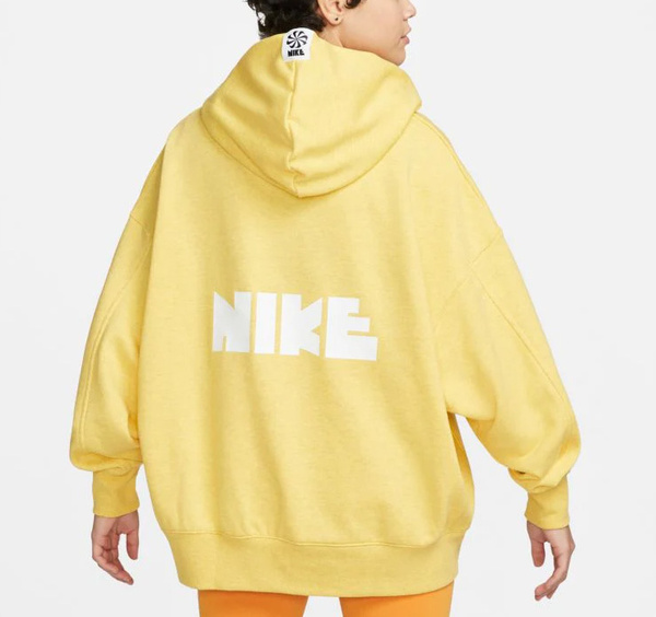 Żółta Bluza Damska Nike DM6775-709 M Oversize Kaptur