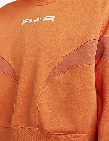 Nike Damska Bluza DD5433816 XS Pomarańczowa Mock Fleece Bez Kaptura