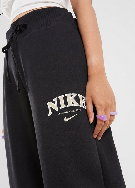Nike Spodnie Dresowe Damskie - Czarne - Rozmiar XL - NSW Phoenix Fleece - Oversize - FB9959-010