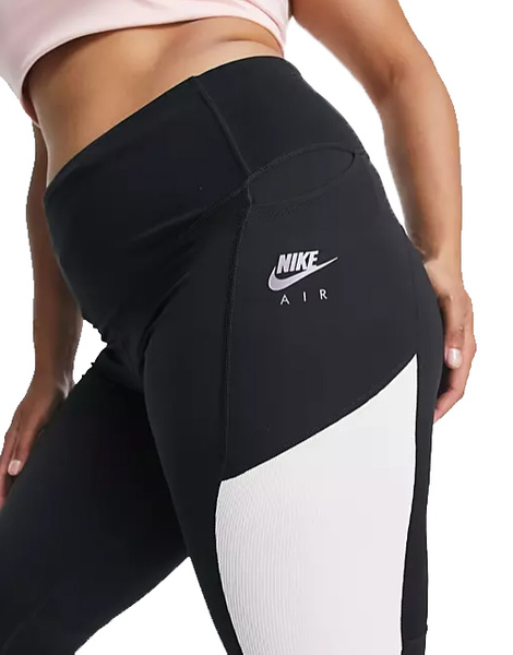 Czarne Damskie Legginsy Nike Air Running 7/8 DN5156010 1X Plus Size